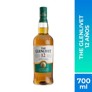 Whisky The Glenlivet 12 años botella x700ml