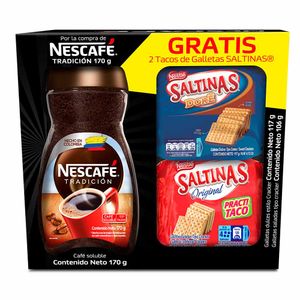 Café Nescafé tradición x170g + Saltinas Original + Saltinas Doré