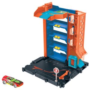 Pista de Juguete Hot Wheels Garage con 4 niveles