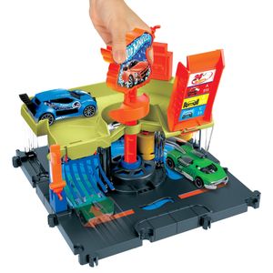 Pista de Juguete Hot Wheels Autolavado de la ciudad