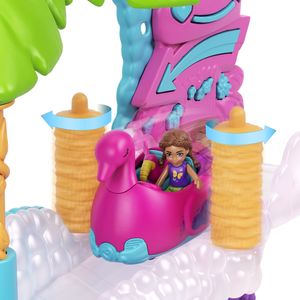 Muñeca Polly Pocket Pollyville Auto-lavado con 2 muñecas