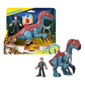 Juguete Imaginext Jurassic World Therizinosaurus & Owen