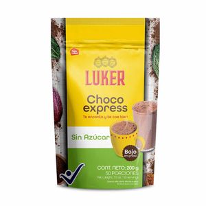 Chocolate Luker chocoexpress sin azúcar doy pack x200g