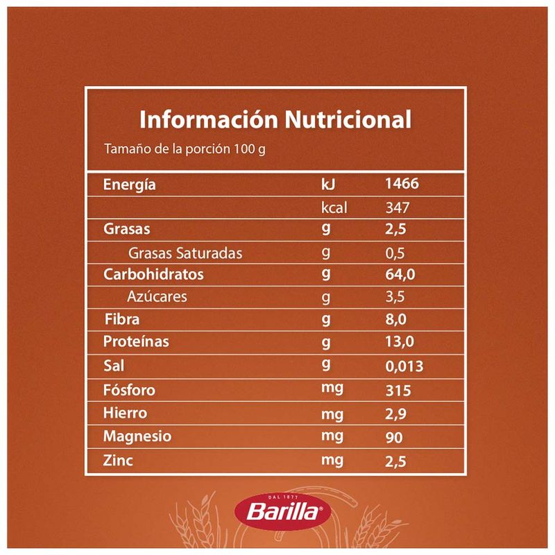 Pasta de grano integral Barilla