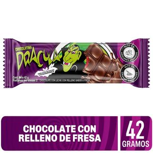 Chocolatina Dracula rellena fresa x42g