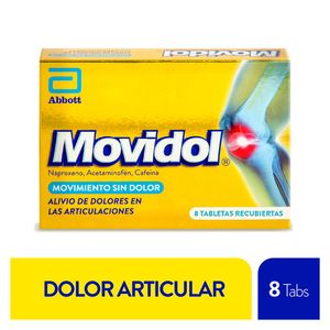 Analgésico Movidol articulaciones x8 tabletas