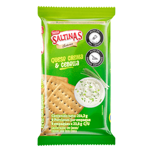 Galletas Saltinas queso crema y cebolla x9 und x23,8g