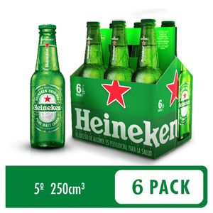 Cerveza Heineken 6 pack botella x250ml
