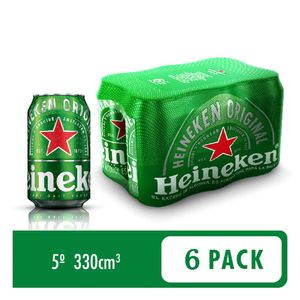 Cerveza Heineken 6 pack lata x330ml