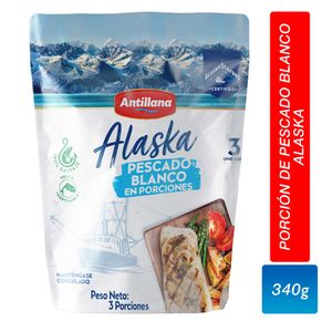 Porción de pescado blanco alaska Antillana x340g