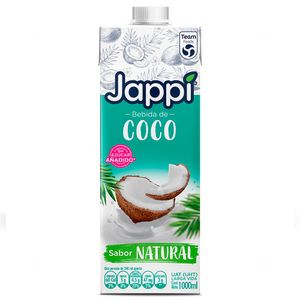 Bebida Jappi coco natural sin azucar x1000ml