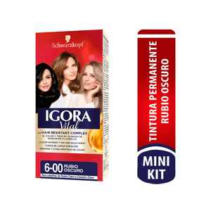 Tinte Igora mini kit Tono 6-00 rubio oscuro x50ml