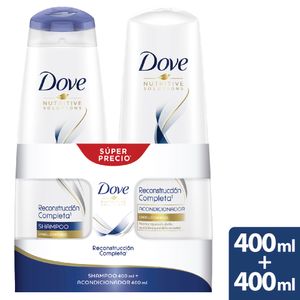 Shampoo Dove Reconstrucción x400ml + Acondicionador x400ml