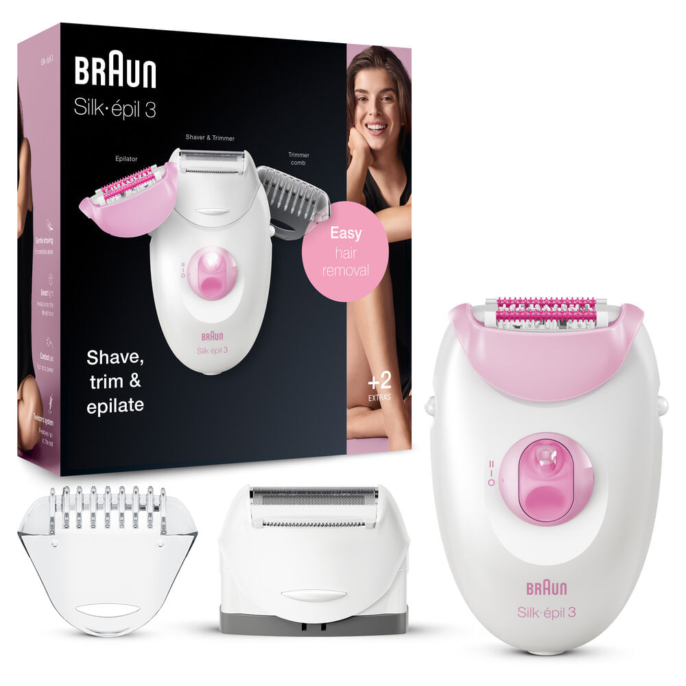 Depiladora 2 en 1 Braun eléctrica Silk Epil 3