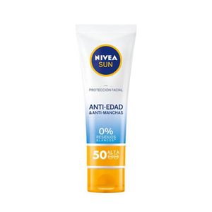 Protector facial Nivea sun Q10 anti manchas y anti edad SPF 50 x50ml