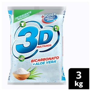 Detergente 3d Multiusos bicarbonato + aloe vera x 3 kg