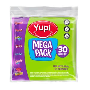 Pasabocas Yupi mega pack surtido x30und x594gr