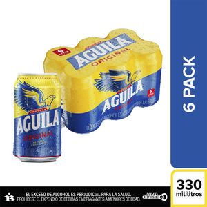 Cerveza Aguila Original lata x6und x330ml c-u