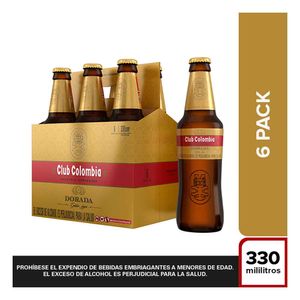 Cerveza Club Colombia Dorada x6und x330ml c-u