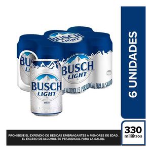 Cerveza Busch Light lata x6und x330ml c-u