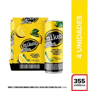 Vodka Mikes Hard lemonade lata x4und x355ml c-u