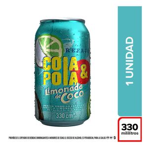 Refajo Cola y Pola limonada de coco lata x330ml