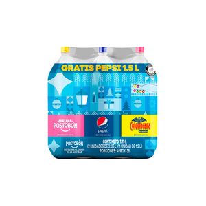 Gaseosa Postobón surtido x2 unds x3.125 c-u + Pepsi x1500ml precio especial