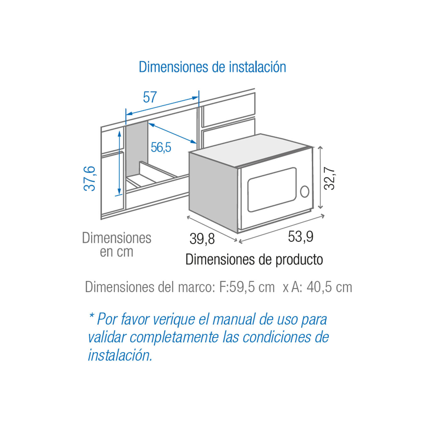 Horno Microondas De Empotrar Acero Inox 31 Lts - Hm 8021