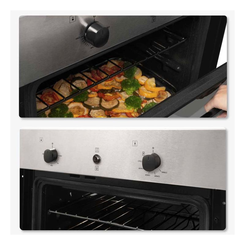 Horno de empotrar mixto Challenger en acero / negro 60 cm 120V - Challenger