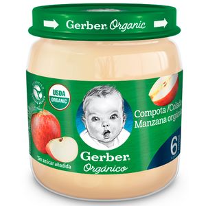 Compota Gerber orgánica manzana x113g
