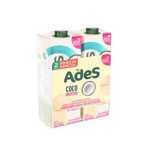 Bebida de coco Ades con estevia x2und x946ml c-u