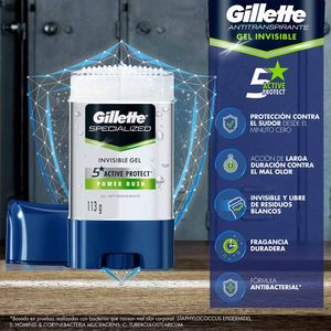 Gel Invisible Antitranspirante Gillette Specialized Power Rush x113g