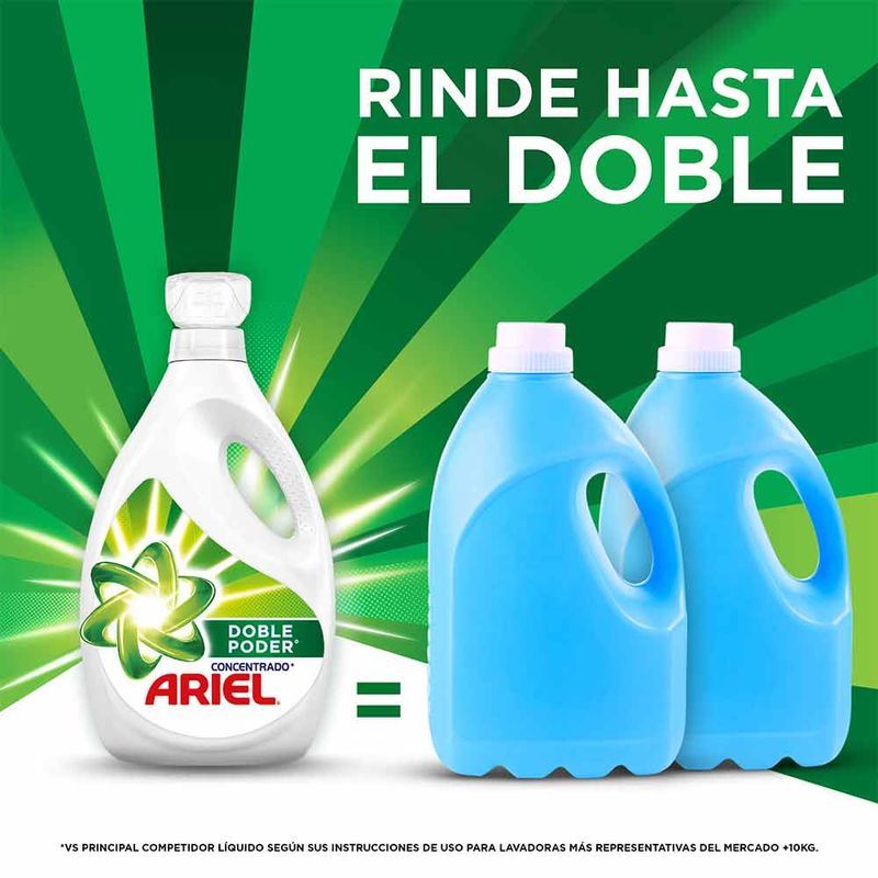 LEIROS  Detergente Líquido Ariel Doble Poder (Caja 6x2 L)