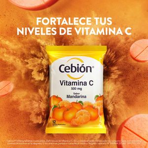 Vitamina C Cebión sabor mandarina 12 bolsas x12 tabletas