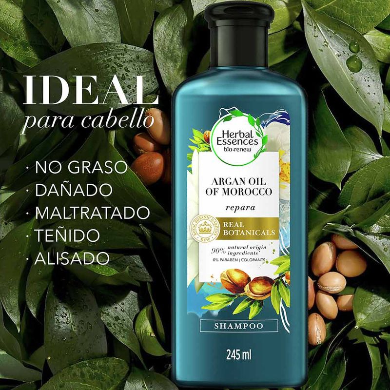 Shampoo Herbal Essences Aceite de Argán x400ml + Acondicionador x400ml  x1Kit - Tiendas Jumbo