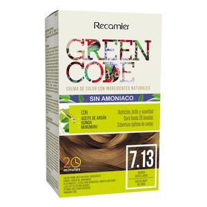 Crema de color Green Code Recamier tono 7.13 rubio avellana x1und