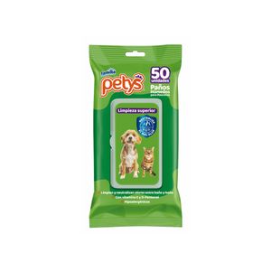 Paños húmedos para mascotas Petys x50und