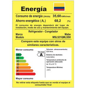 Nevecón Mabe No Frost Msl521Qmlss0 565L Inox