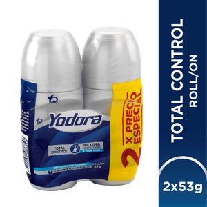 Desodorante Yodora hombre roll on total control x2und x53g c-u