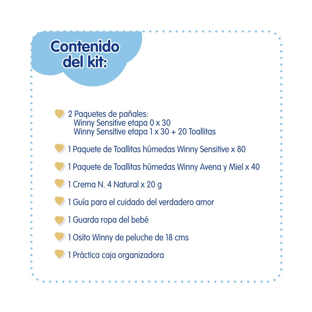 Winny Gold Kit baby shower x8und Tiendas Metro