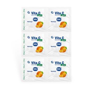 Vitamina C + Zinc MK x500mg naranja sobre 12 tabletas masticables