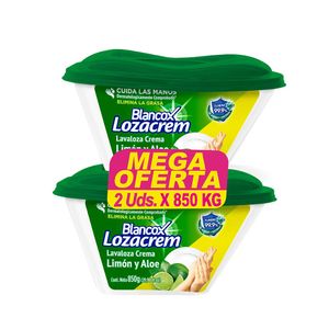 Lavaloza crema Lozacrem limón y aloe x2und x850g c-u