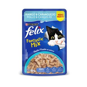 Alimento húmedo para gatos Felix Fantastic Mix pollo cangrejo x85g