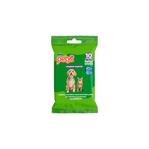 Paños húmedos para mascotas Petys x 10 und