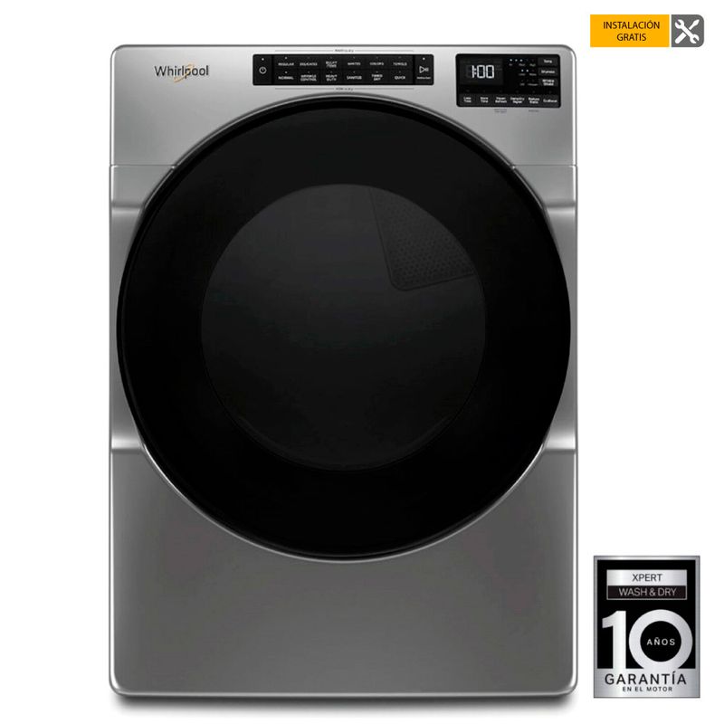 Secadora Whirlpool Carga Frontal 23kg Gris | Tiendas Metro