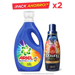 Detergente Liquido Ariel x1.8L + Suavizante Downy x500ml