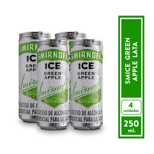 Aperitivo Smirnoff Ice Green Apple x4und x250ml c-u