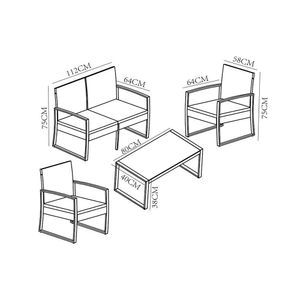 Set Living Rattan New Dalia 4Per Outzen