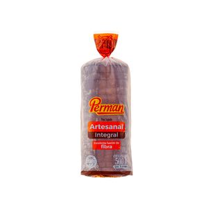 Pan perman artesanal integral tajado x500g