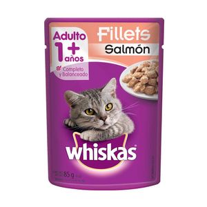 Alimento húmedo Whiskas gato adulto sabor salmón x85g